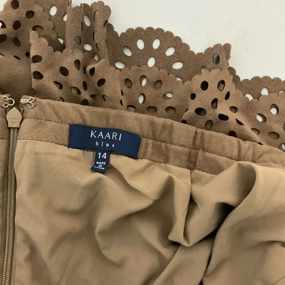 Kaari Blue brown lined shorts size 14